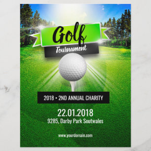 Golf Toernooi Benefiet Flyer Poster