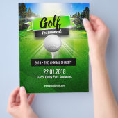 Golf Toernooi Benefiet Flyer Poster (Hand)