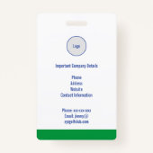 Golf Toernooi Beveiliging Media Pass Badge (Achterkant)