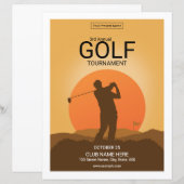 Golf Toernooi Flyer Sjabloon (Voorkant / Achterkant)