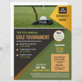 Golf Toernooi Flyer Sjabloon (Voorkant / Achterkant)
