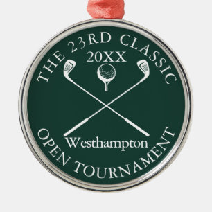 Golf Toernooi Klassieke Evenement Emerald Green Aw Metalen Ornament