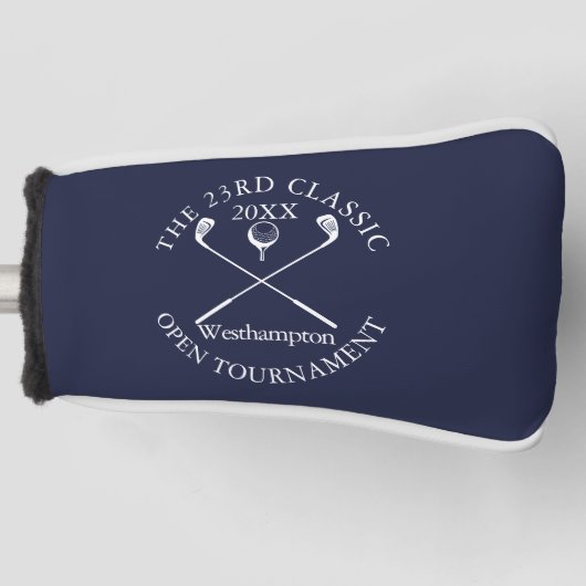 Golf Tournament Classic Event Navy Blue Golfheadcover (Voorkant)