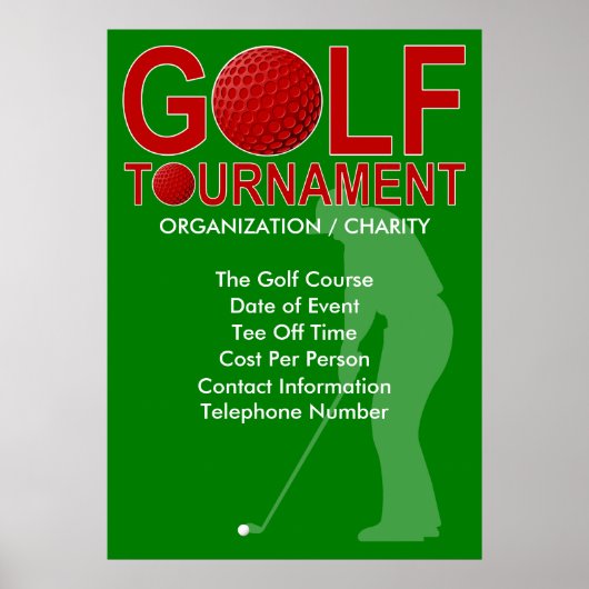 Golf Tournament Poster 3 (u kunt aanpassen) (Voorkant)