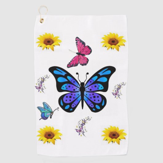 Golf Towel Floral Golfhanddoek (Voorkant)