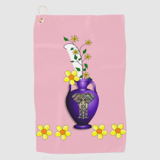 Golf Towel Floral Golfhanddoek (Voorkant)