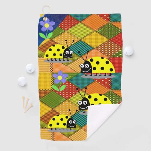 Golf Towel Floral Golfhanddoek (Insitu)