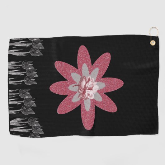 Golf Towel Floral Golfhanddoek (Horizontaal)
