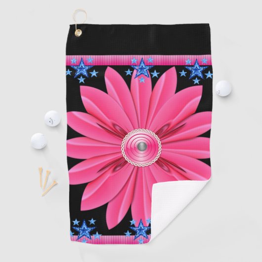 Golf Towel Floral Golfhanddoek (Insitu)