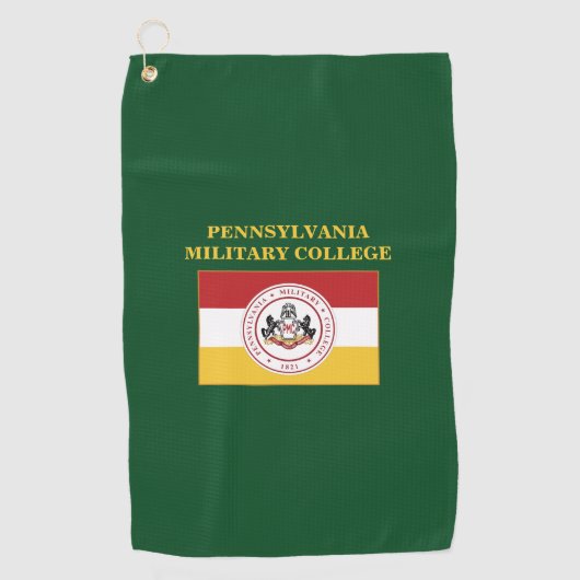 GOLF TOWEL (groen) met PMC FLAG logo Golfhanddoek (Voorkant)