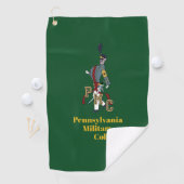 GOLF TOWEL (groen) met PMC Proud Cadet logo Golfhanddoek (Insitu)