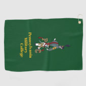 GOLF TOWEL (groen) met PMC Proud Cadet logo Golfhanddoek (Horizontaal)