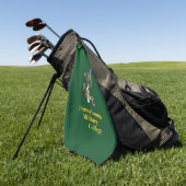 GOLF TOWEL (groen) met PMC Proud Cadet logo Golfhanddoek (Groen)