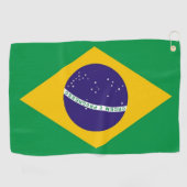 Golf Towel met vlag van Brazilië Golfhanddoek (Horizontaal)