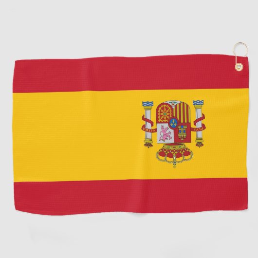 Golf Towel met vlag van Spanje Golfhanddoek (Horizontaal)