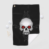 Golf Towel Skull Golfhanddoek (Insitu)