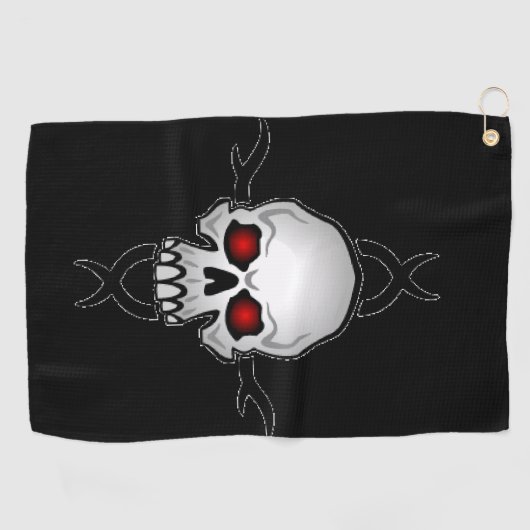 Golf Towel Skull Golfhanddoek (Horizontaal)