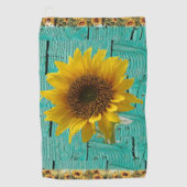 Golf Towel Sunflower Golfhanddoek (Voorkant)