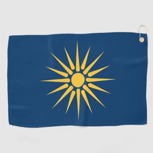 Golf Towel with flag of Macedonia, Greece Golfhanddoek (Horizontaal)