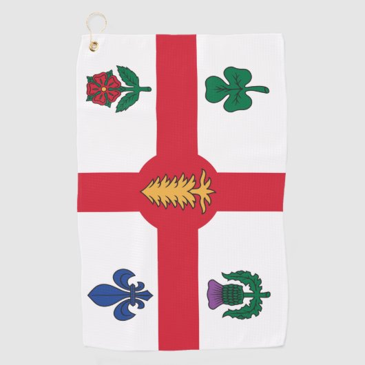 Golf Towel with flag of Montreal, Canada Golfhanddoek (Voorkant)