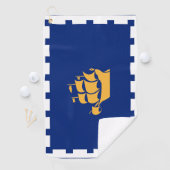 Golf Towel with flag of Quebec City, Canada Golfhanddoek (Insitu)