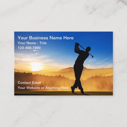 Golf Trainer Scenic Business Cards Visitekaartje (Voorkant)