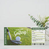 Golf Trip-certificaat instapkaart (Staand voorkant)