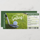 Golf Trip-certificaat instapkaart (Voorkant / Achterkant)