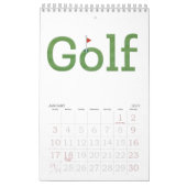 GOLF typografie 2025 Hangmuur Kalender (Jan 2027)