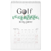 GOLF typografie 2025 Hangmuur Kalender (Feb 2026)