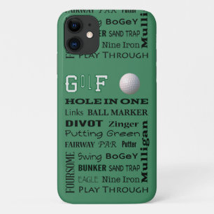 GOLF-typografie iPhone 11 Hoesje
