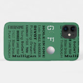 GOLF-typografie Case-Mate iPhone Case (Achterkant (horizontaal))