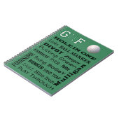 GOLF-typografie Notitieboek (Linkerzijde)