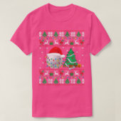 Golf Ugly KerstSweater Golf Player Xmas Light T-shirt (Design voorkant)