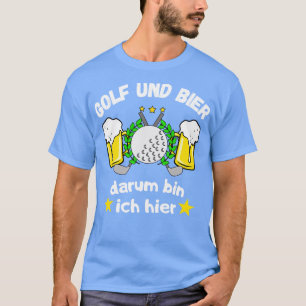Golf und Bier Lustiges Golfspieler Spa T-shirt