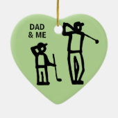 Golf Vader en Zoon kerstfeestdag Keramisch Ornament (Achterkant)
