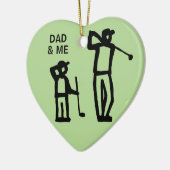 Golf Vader en Zoon kerstfeestdag Keramisch Ornament (Links)