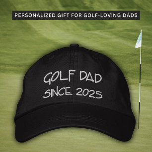Golf Vader Sinds Geborduurde Hoed Aangepast Jaar Pet