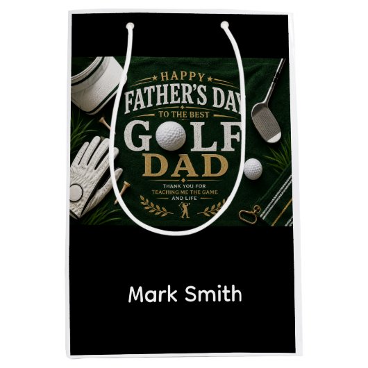 Golf Vaderdag Medium Cadeauzakje (Voorkant)