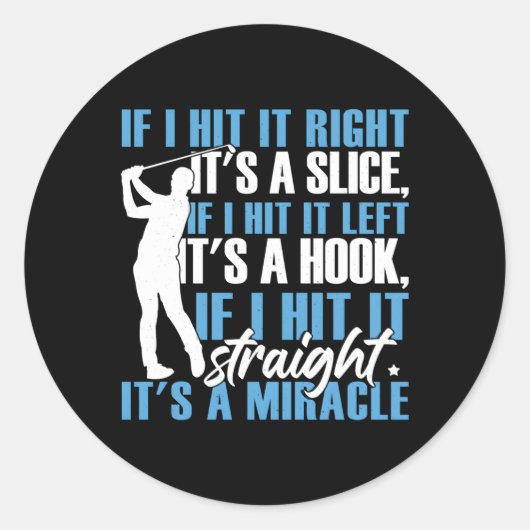 Golf Vaders Day Golfer Ronde Sticker (Voorkant)