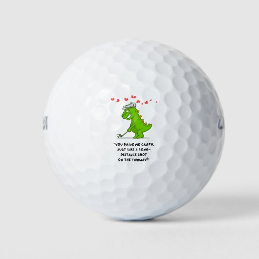Golf Valentijnsdag met rood hart Golfballen (Voorkant)