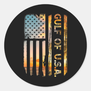 Golf van Amerika 2025 Amerikaanse vlag Bea Ronde Sticker