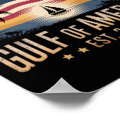Golf van Amerika 2025 retro Amerikaanse FLA Poster (Hoek)