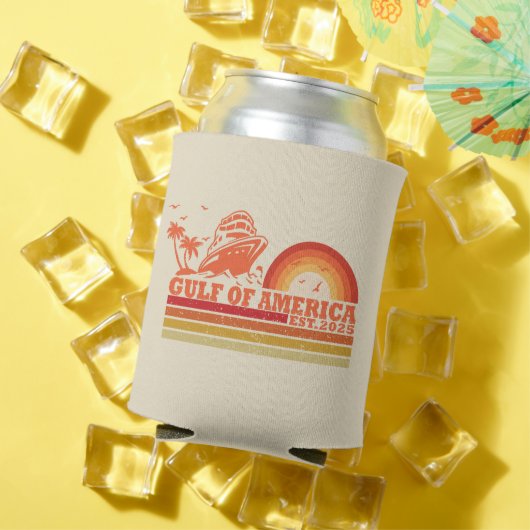 Golf van Amerika Amerikaans patriottisch Blikjeskoeler (Insitu Zomer)