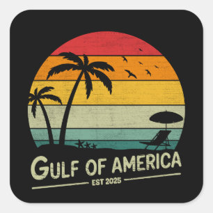 Golf van Amerika Amerikaans patriottisch ontwerp Vierkante Sticker