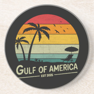 Golf van Amerika  Amerikaans patriottisch ontwerp Zandsteen Onderzetter