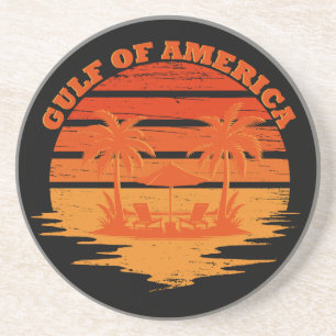 Golf van Amerika  Amerikaans patriottisch ontwerp Zandsteen Onderzetter