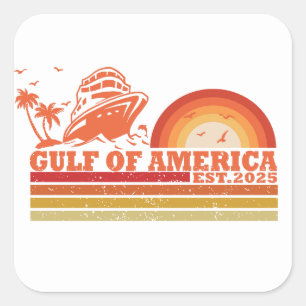 Golf van Amerika  Amerikaans patriottisch Vierkante Sticker