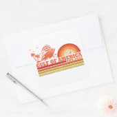 Golf van Amerika Amerikaans patriottisch Vierkante Sticker (Envelop)