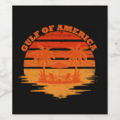 Golf van Amerika Amerikaans patriottisch Wijn Etiket (Enkel label)